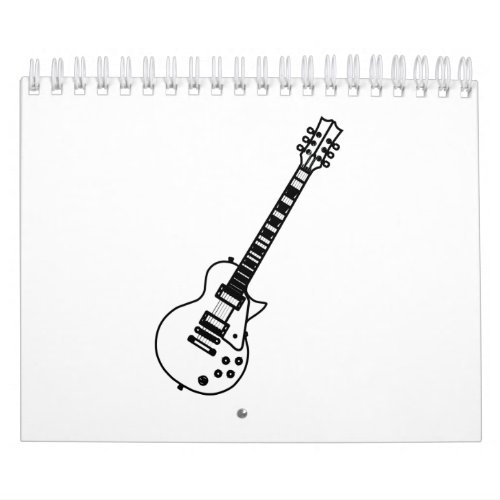 Guitar Line Drawing Calendar