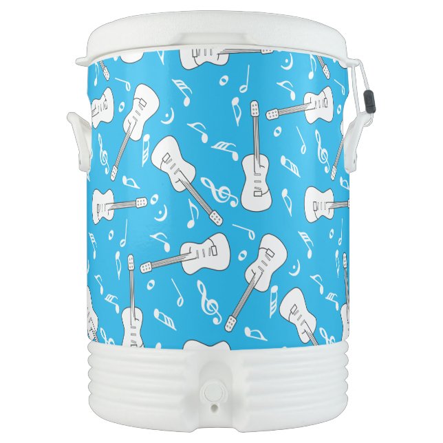 Guitar Lines Music Notes Beverage Cooler (Front)