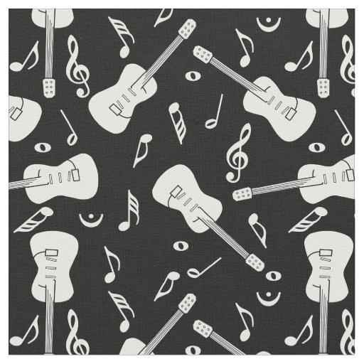 Guitar Lines Music Notes  Fabric
