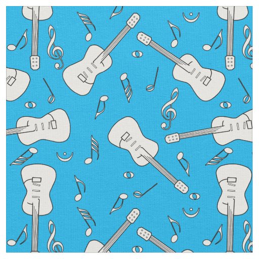 Guitar Lines Music Notes  Fabric