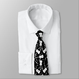 Guitar Lines Music Notes Neck Tie