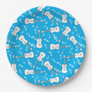 Guitar Lines Music Notes Paper Plates