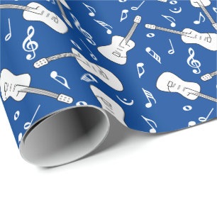 Guitar Lines Music Notes Wrapping Paper