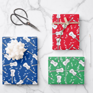Guitar Lines Music Notes Wrapping Paper Sheets