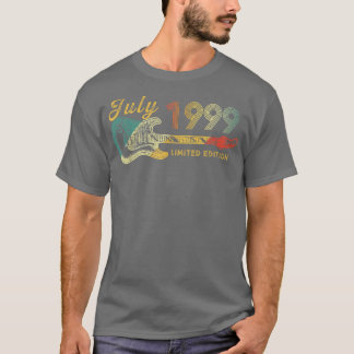 Guitar Lover 23 Year Old Gifts July 1999 Limited E T-Shirt
