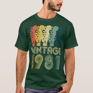 Guitar Lover 41 Year Old Gifts Vintage 1981 Limite T-Shirt