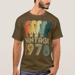 Guitar Lover 44 Year Old Gifts Vintage 1978 Limite T-Shirt