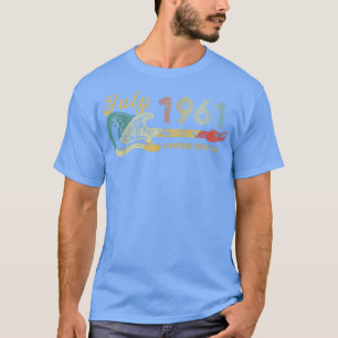 Guitar Lover 61 Year Old Gifts July 1961 Limited E T-Shirt