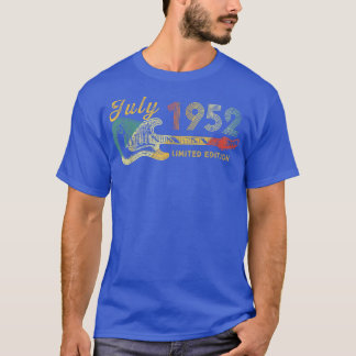 Guitar Lover 70 Year Old Gifts July 1952 Limited E T-Shirt