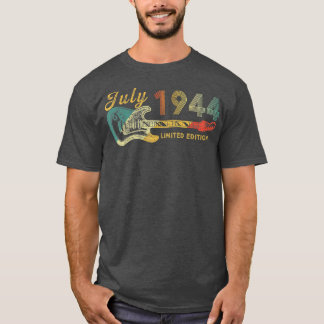 Guitar Lover 78 Year Old Gifts July 1944 Limited E T-Shirt
