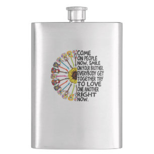 Guitar Lover Acoustic Floral Guitar Gift Flask