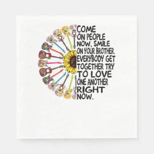 Guitar Lover Acoustic Floral Guitar Gift Napkins