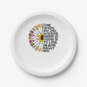 Guitar Lover Acoustic Floral Guitar Gift Paper Plates