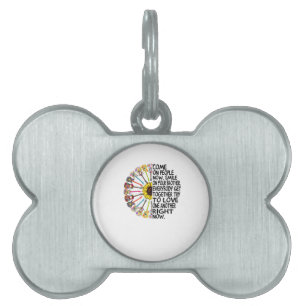 Guitar Lover Acoustic Floral Guitar Gift Pet ID Tag