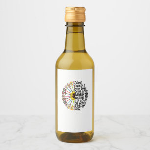 Guitar Lover Acoustic Floral Guitar Gift Wine Label