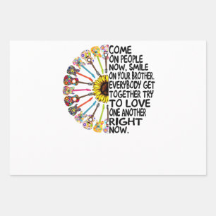 Guitar Lover Acoustic Floral Guitar Gift Wrapping Paper Sheets