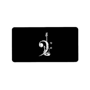 Guitar Lover   Bass Clef Bass Guitar Label