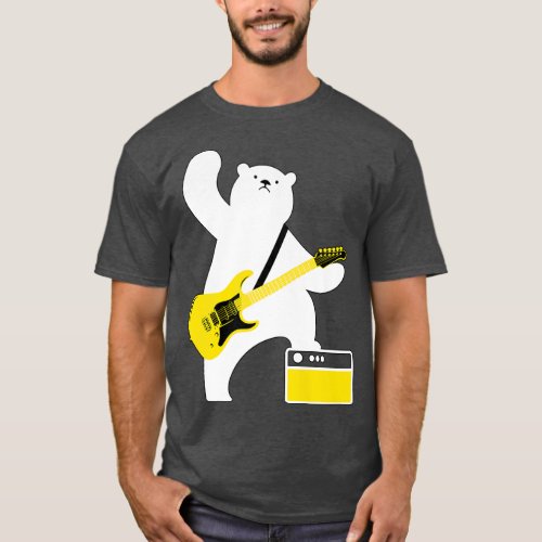 Guitar Lover Bear Playing Bass Guitar Guitarists M T_Shirt