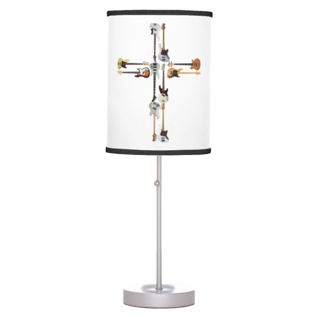 Guitar Lover | Guitar Cross Gift Table Lamp (Front)