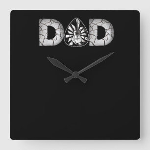 Guitar Lover Guitar Dad Gift For Dad Square Wall Clock