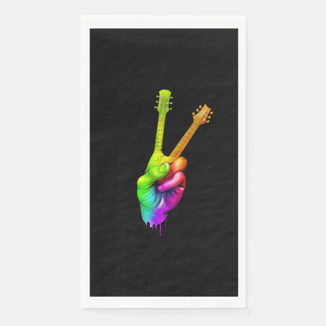 Guitar Lover | Guitar Hand Paper Guest Towels (Front)