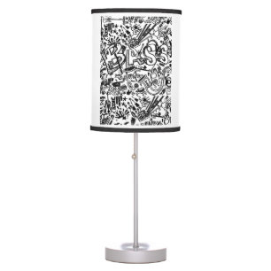 Guitar Lover   Guitar Pattern Gift Table Lamp