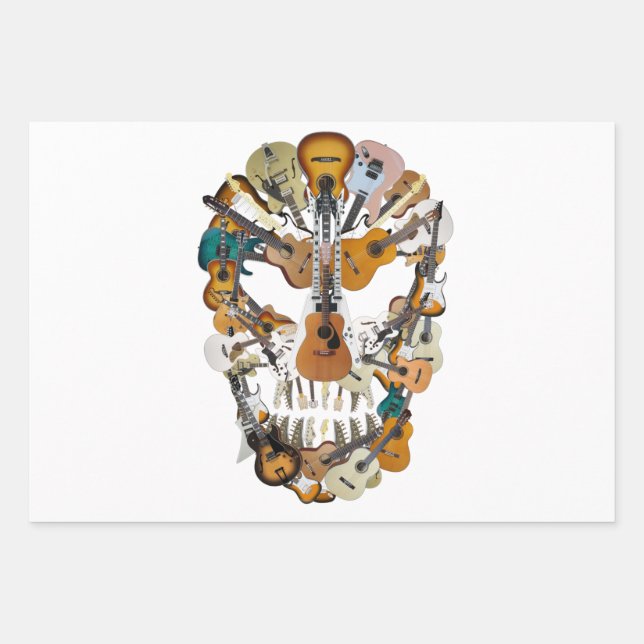 Guitar Lover | Guitar Pick Gift Wrapping Paper Sheets (Front)