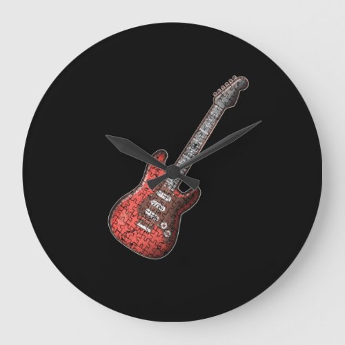 Guitar Lover  Guitar Player Gift Large Clock