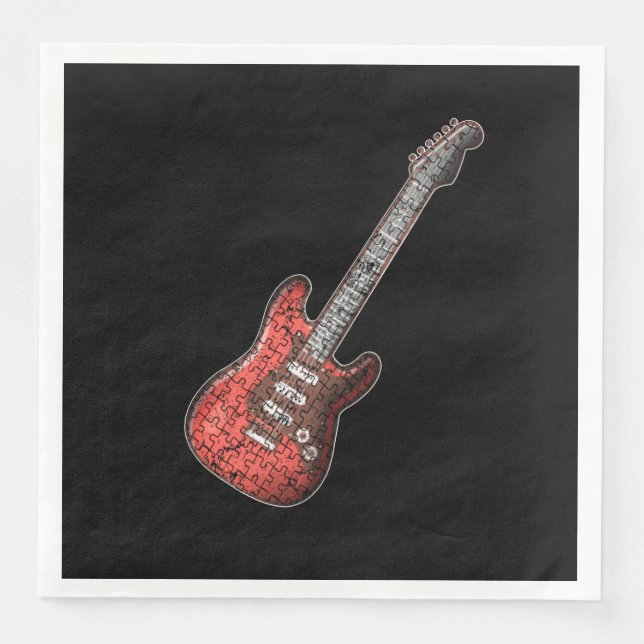 Guitar Lover | Guitar Player Gift Paper Dinner Napkins (Front)