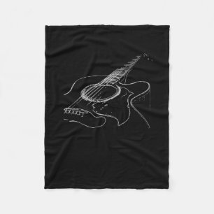 Guitar Lover Guitarist Musician Fleece Blanket