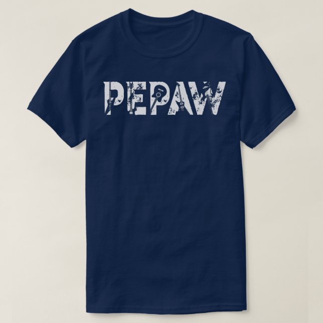 Guitar Lover Guitarist Pepaw Funny Music Fathers D T-Shirt (Design Front)