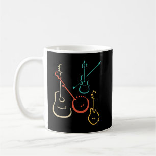 Guitar Lover Guitarist Retro bluegrass mandolin gu Coffee Mug