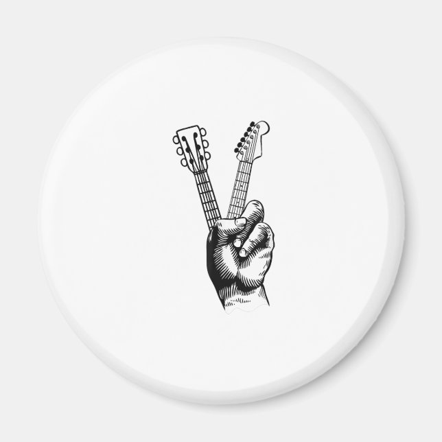 Guitar Lover | Say Hi Guitar Gift Magnet (Front)