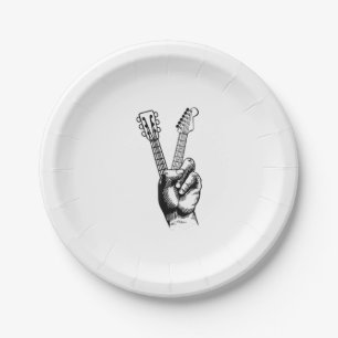 Guitar Lover   Say Hi Guitar Gift Paper Plates