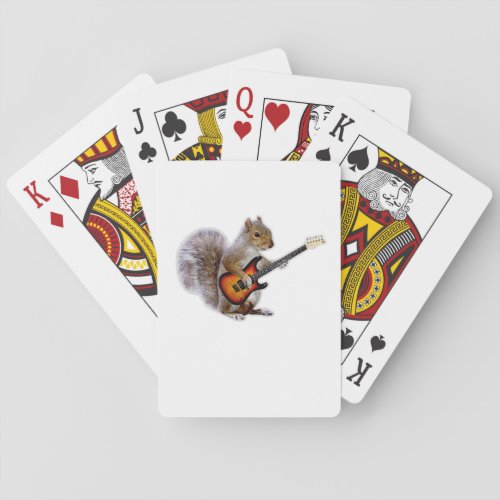 Guitar Lover  Squirrel Playing Guitar Poker Cards