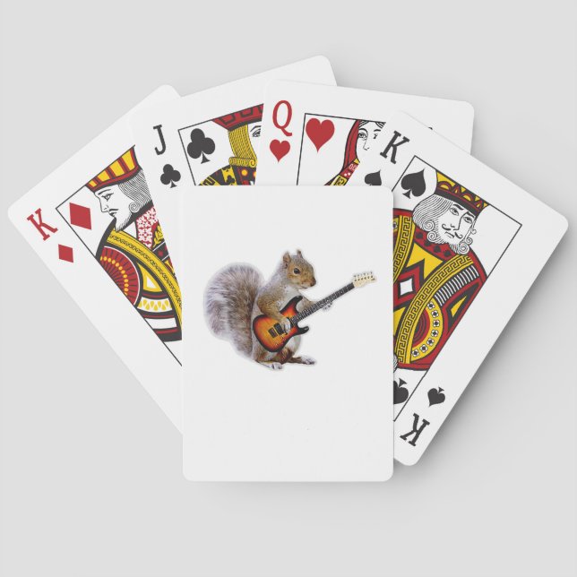 Guitar Lover | Squirrel Playing Guitar Poker Cards (Back)