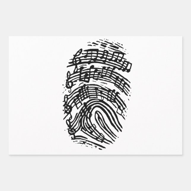 Guitar Lover | Staves Guitar Gift, Wrapping Paper Sheets (Front)