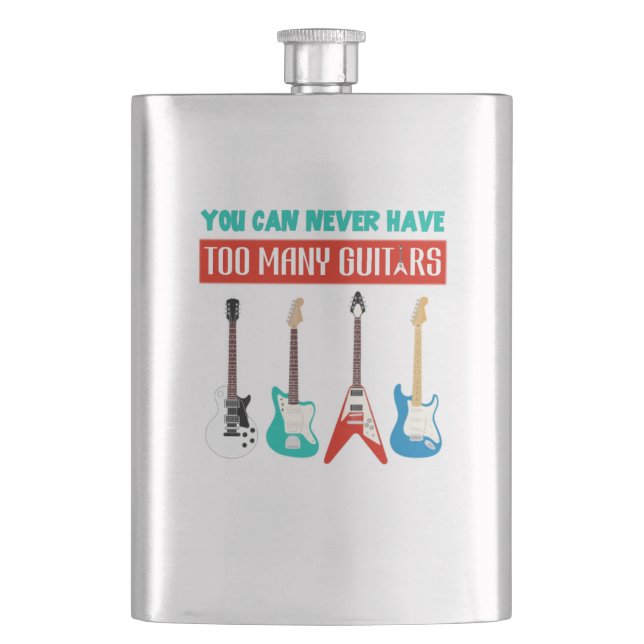 Guitar Lover | You Can Never Have To Many Guitar Flask (Front)