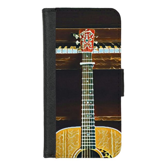 Guitar lovers gifts iPhone wallet case (Front)