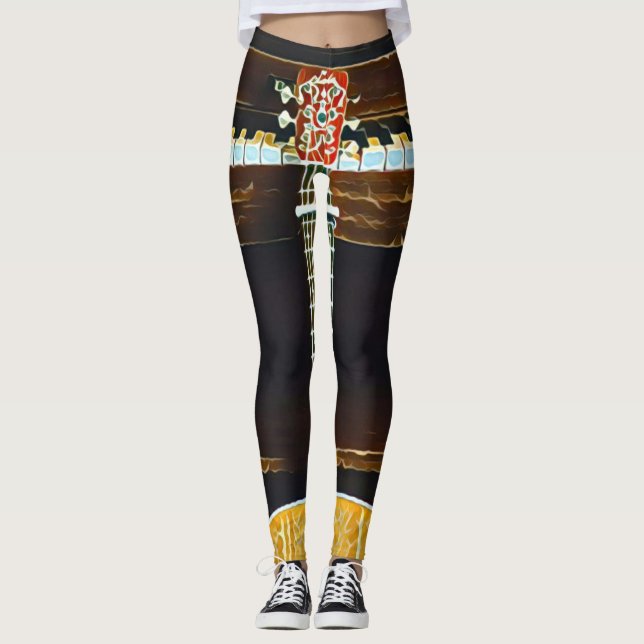 Guitar lovers gifts leggings (Front)