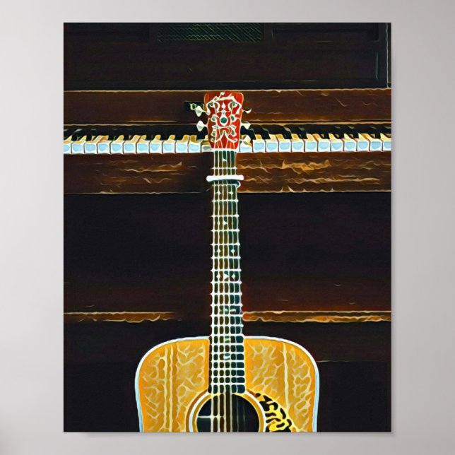 Guitar lovers gifts poster (Front)