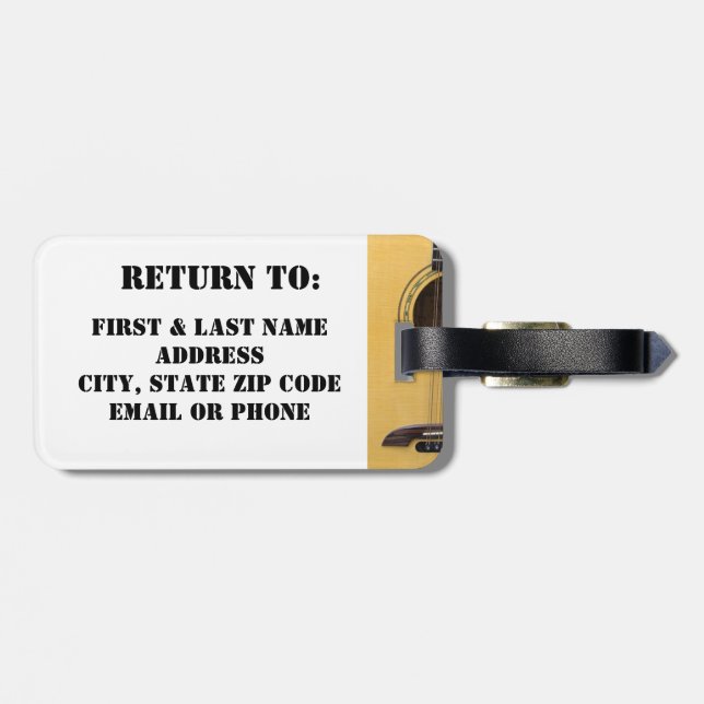 Guitar Luggage Tag (Back Horizontal)