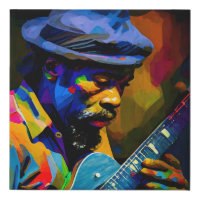 Guitar Man African American Wall Art