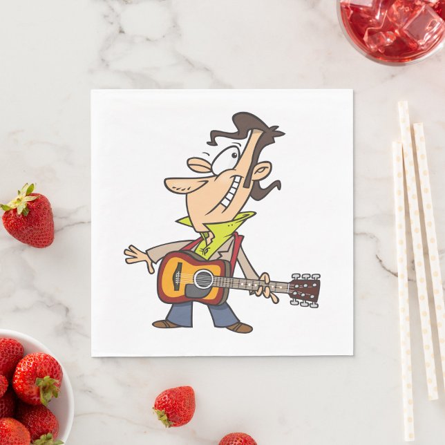 Guitar Man Rockstar Napkins (Creator Uploaded)