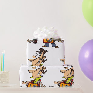 Guitar Man Rockstar Wrapping Paper