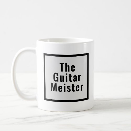 Guitar Meister Gray Black Music Instrument Coffee Mug