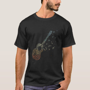 Guitar Men Music Notes Guitarist Musician Music T-Shirt