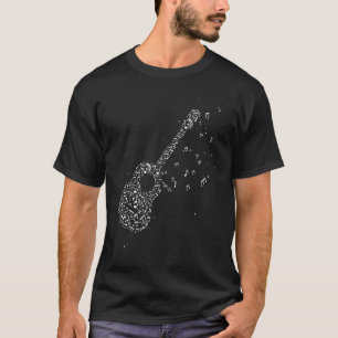 Guitar Men Music Notes Guitarist Musician Music T-Shirt