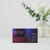 GUITAR Midnight Blues Music Business cards (Standing Front)
