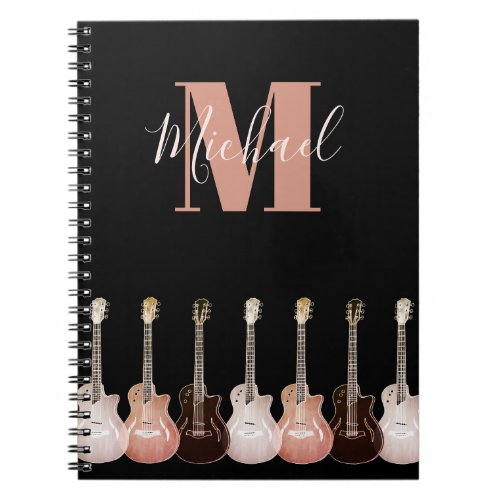 Guitar Monogram for Musicians Notebook